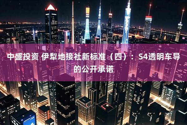中盛投资 伊犁地接社新标准（四）：S4透明车导的公开承诺